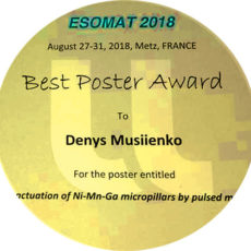 Best Poster Award for our joint work at Esomat Conference